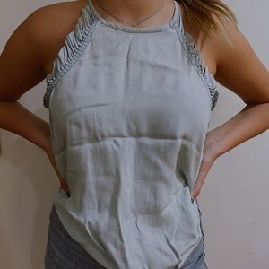 flowy blue top